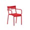 Flash Furniture Red All-Weather Steel Dining Chair XU-CH-10318-ARM-RED-GG - alternate 3